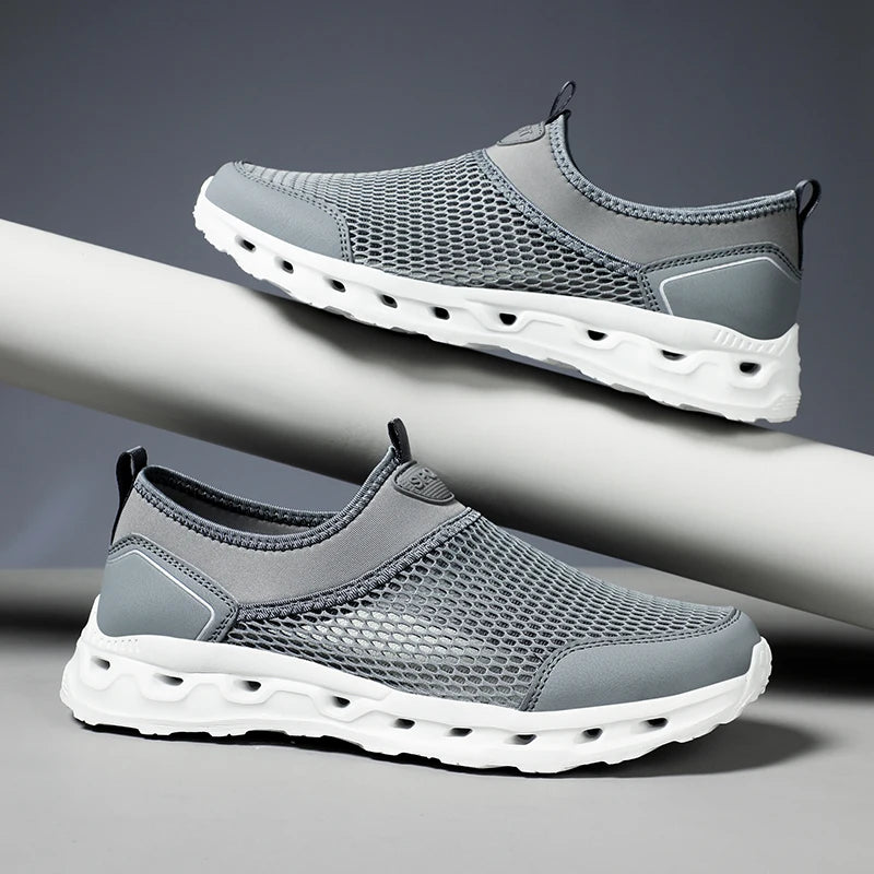 Men’s Ultra Comfortable Walking Shoes – Breathable Slip-On Design