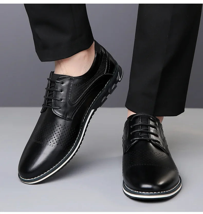 Men’s Casual Leather Shoes – Comfortable and Versatile Design