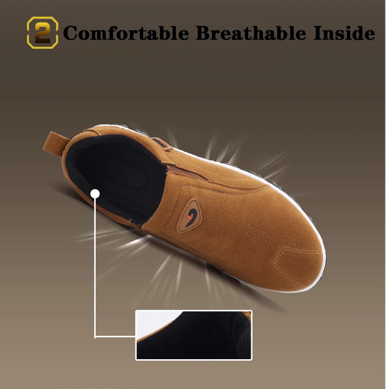 Men’s Leather Loafers Slip-On – Lightweight and Breathable Comfort