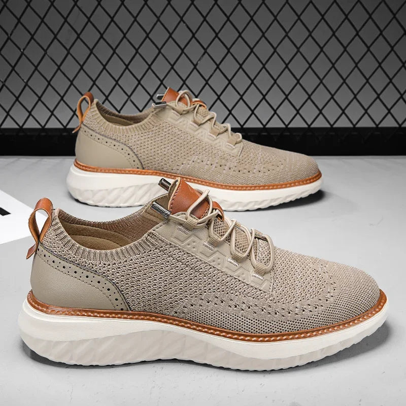 Men’s Lightweight Casual Shoes – Breathable Mesh and Rubber Sole